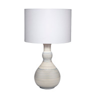 Jamie Young Droplet Ceramic Table Lamp with Linen Shade - Blue