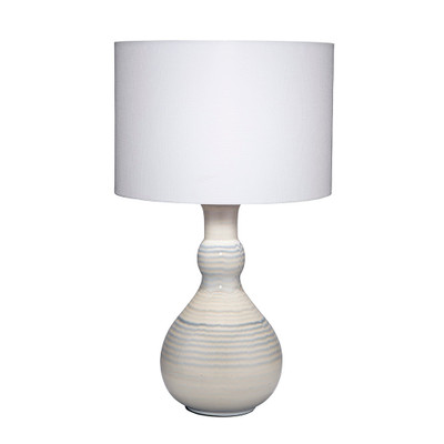 Jamie Young Droplet Ceramic Table Lamp with Linen Shade - Blue