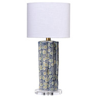 Jamie Young Flurry Ceramic Small Table Lamp with Linen Shade