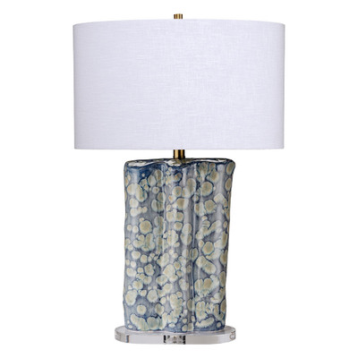 Jamie Young Flurry Ceramic Table Lamp with Linen Shade