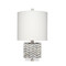 Jamie Young Garbo Mother of Pearl Table Lamp with Linen Shade - Grey