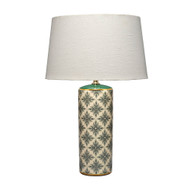 Jamie Young Harlequin Ceramic Table Lamp with Linen Shade
