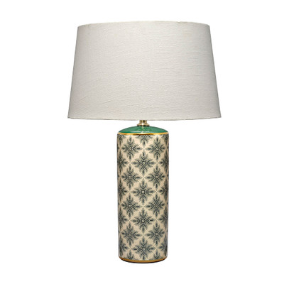 Jamie Young Harlequin Ceramic Table Lamp with Linen Shade