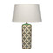 Jamie Young Harlequin Ceramic Table Lamp with Linen Shade