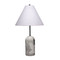 Jamie Young Holt Travertine Table Lamp with Linen Shade