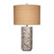 Jamie Young Lucille Mother of Pearl Table Lamp with Raffia Shade