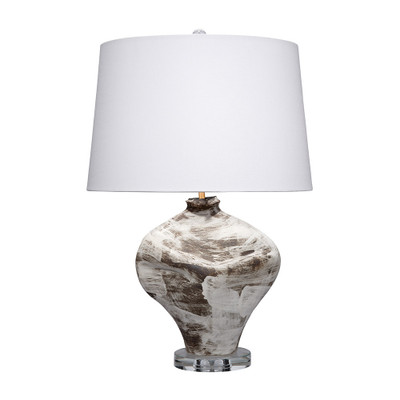 Jamie Young Maurice Ceramic Table Lamp with Linen Shade