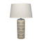 Jamie Young Orbital Ceramic Table Lamp with Linen Shade