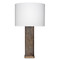 Jamie Young Preston Burl Wood Table Lamp with Linen Shade