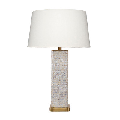 Jamie Young Preston Mother of Pearl Table Lamp with Linen Shade