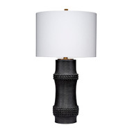 Jamie Young Rail Polyresin Table Lamp with Linen Shade - Black
