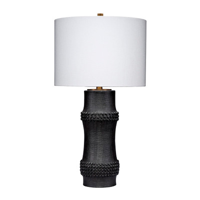 Jamie Young Rail Polyresin Table Lamp with Linen Shade - Black