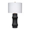 Jamie Young Rail Polyresin Table Lamp with Linen Shade - Black