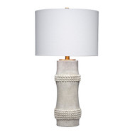 Jamie Young Rail Polyresin Table Lamp with Linen Shade - White