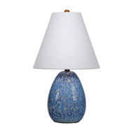 Jamie Young Raindrop Ceramic Table Lamp with Linen Shade - Blue