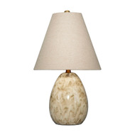Jamie Young Raindrop Ceramic Table Lamp with Linen Shade - Off White