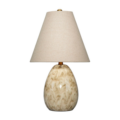 Jamie Young Raindrop Ceramic Table Lamp with Linen Shade - Off White