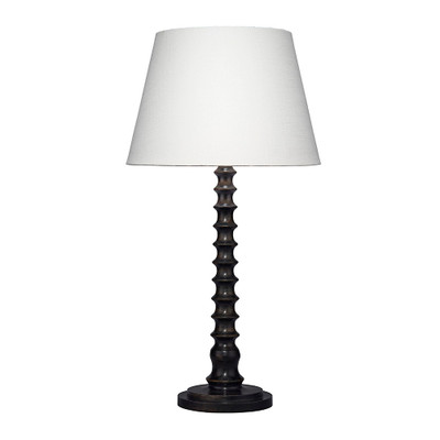 Jamie Young Revolution Wood Table Lamp with Linen Shade - Black