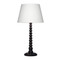Jamie Young Revolution Wood Table Lamp with Linen Shade - Black