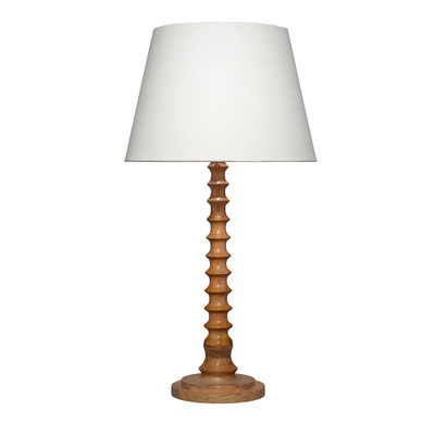 Jamie Young Revolution Wood Table Lamp with Linen Shade - Natural
