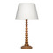 Jamie Young Revolution Wood Table Lamp with Linen Shade - Natural