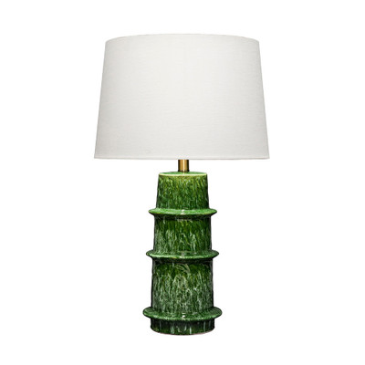 Jamie Young Saturn Ceramic Table Lamp with Linen Shade