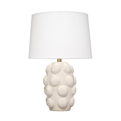 Jamie Young Silas Ceramic Table Lamp with Linen Shade
