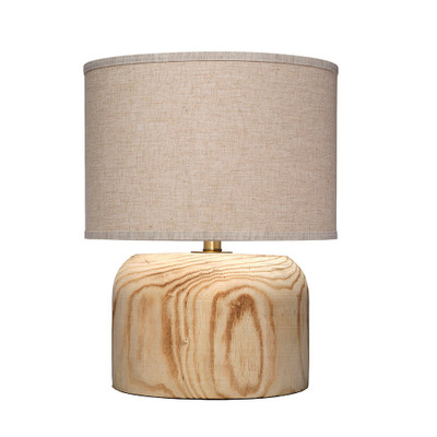 Jamie Young Timber Table Lamp with Linen Shade