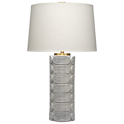 Jamie Young Wright Ceramic Table Lamp with Linen Shade - Blue