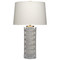 Jamie Young Wright Ceramic Table Lamp with Linen Shade - Blue