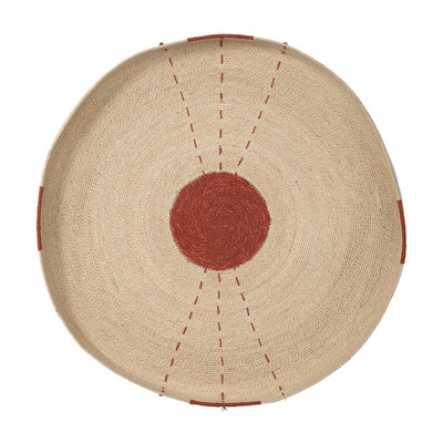 Jamie Young Sundial Seagrass Round Wall Art - Rust