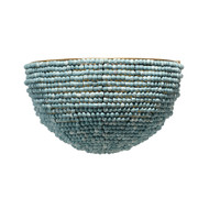 Jamie Young Barnacle 1-Light Beaded Demi Lune Wall Sconce - Blue