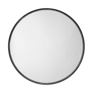 Jamie Young Refined Iron Round Large Wall Mirror - Black