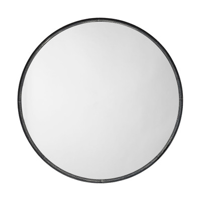 Jamie Young Refined Iron Round Large Wall Mirror - Black