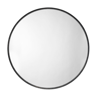 Jamie Young Refined Iron Round Extra Large Wall Mirror - Black