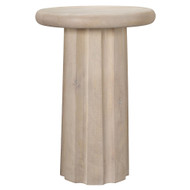 Jamie Young Cremini Wood Side Table - Off-White