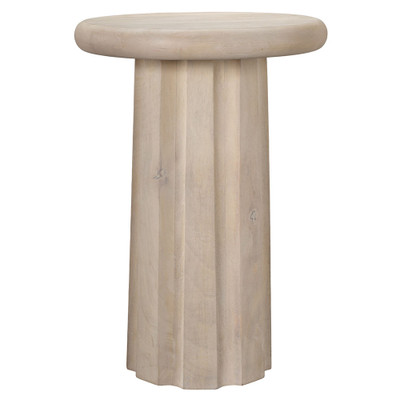 Jamie Young Cremini Wood Side Table - Off-White