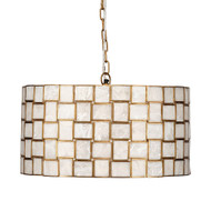 Jamie Young Cinema Faux Alabaster 3-Light Chandelier