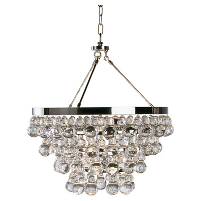 Bling Chandelier - Double Canopy - Polished Nickel