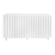 Odette White Lacquer 4 Door Scalloped Front Cabinet