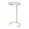 Monaco Round Cigar Table In Gold Leaf With Antique Mirror Top