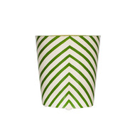 Oval Wastebasket Cream And Green Zebra