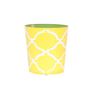 Oval Wastebasket Green, Off-White, Yellow