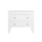 Easton White Lacquer Two Drawer Side Table With Nickel Hardware image 2