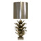 Arianna Silver Leaf Brutalist Palm Table Lamp With Silver Metal Shade