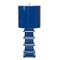 Navy Painted Large Tole Pagoda Lamp With 13" Dia Painted Tole Shade