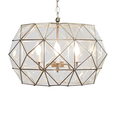 Rozz Tin And Clear Glass Chandelier