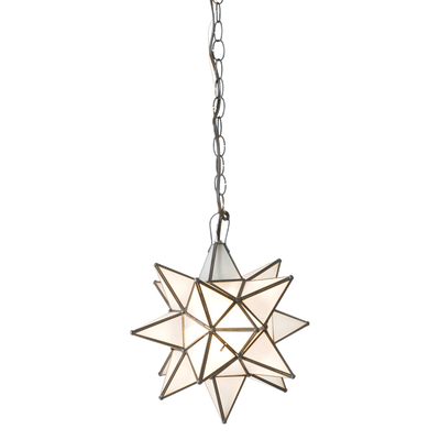 Small Star Chandelier With Frosted Glass