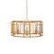 Mckenzie Square Motif Drum Chandelier With Six Arm Light In Gold Leaf