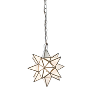 Large Star Chandelier With Frosted Glass